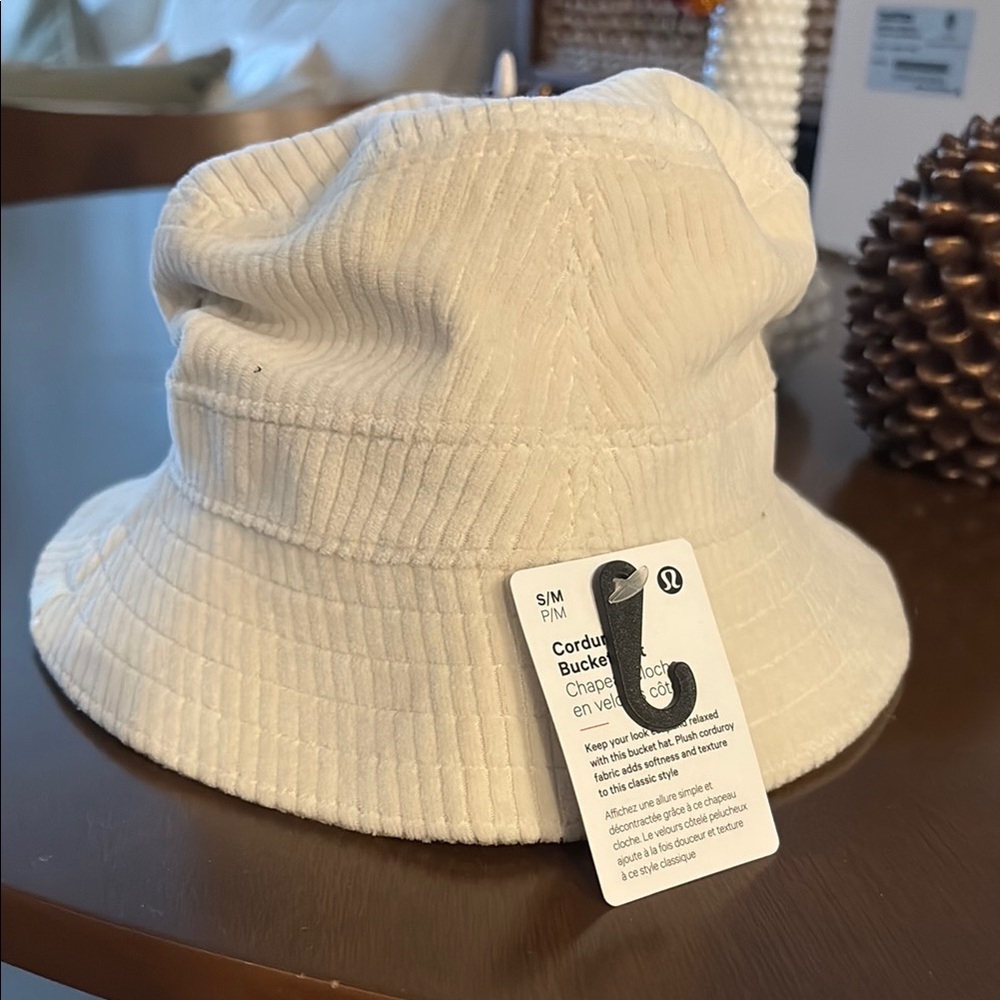 lululemon athletica Cream Corduroy Bucket Hat
